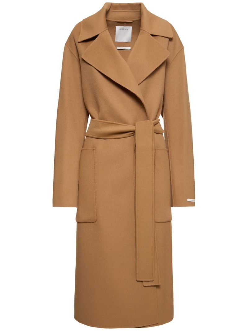 Veleno double breast belted wool coat - 1