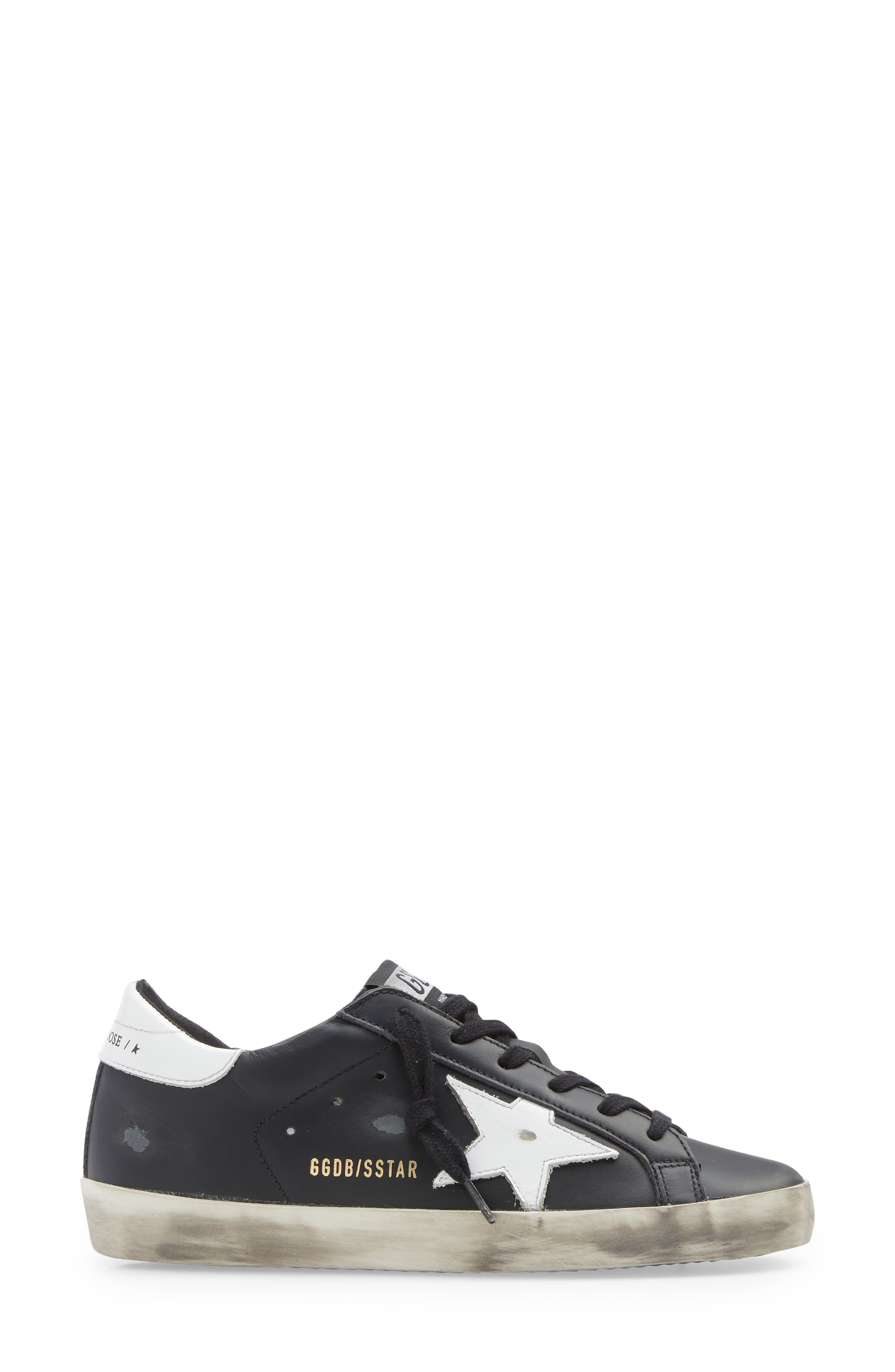 Golden Goose Super-Star Low Top Sneaker in Black/White at Nordstrom - 3