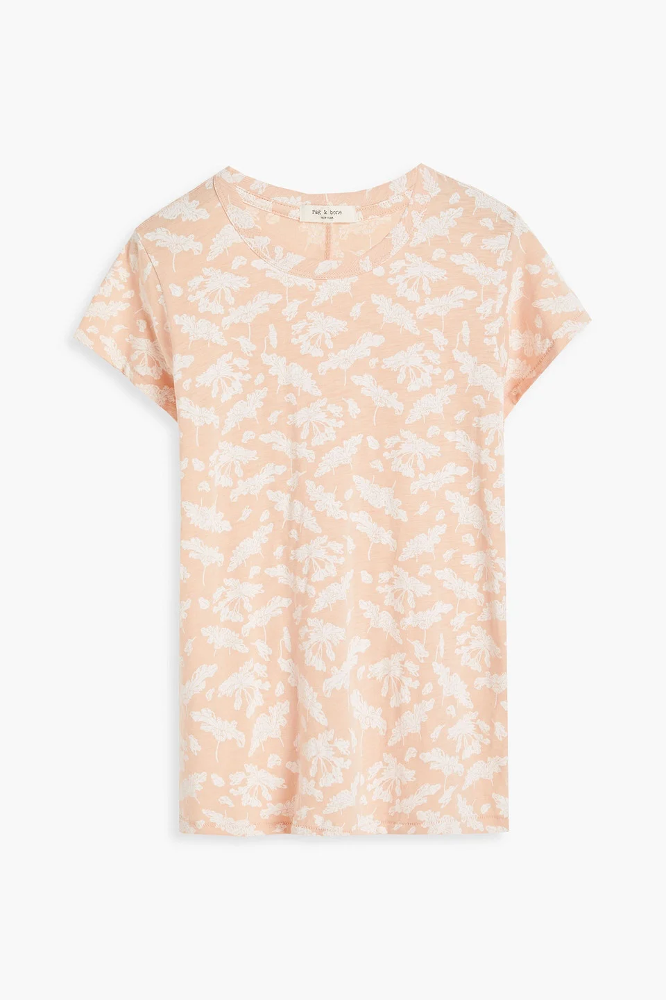 Floral-print organic Pima cotton-jersey T-shirt - 1