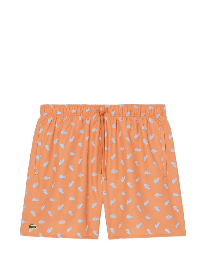 Crocodile-print swim shorts 1