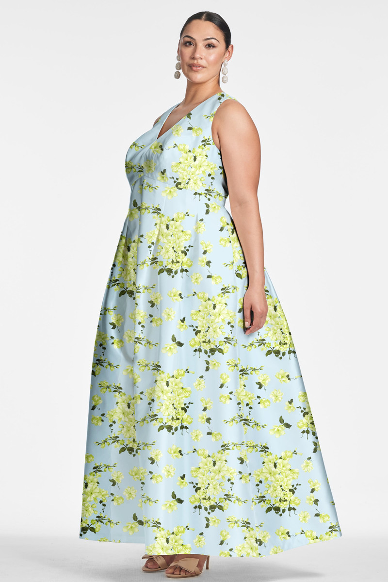 Brooke Gown - Sky Citrine Floral 6