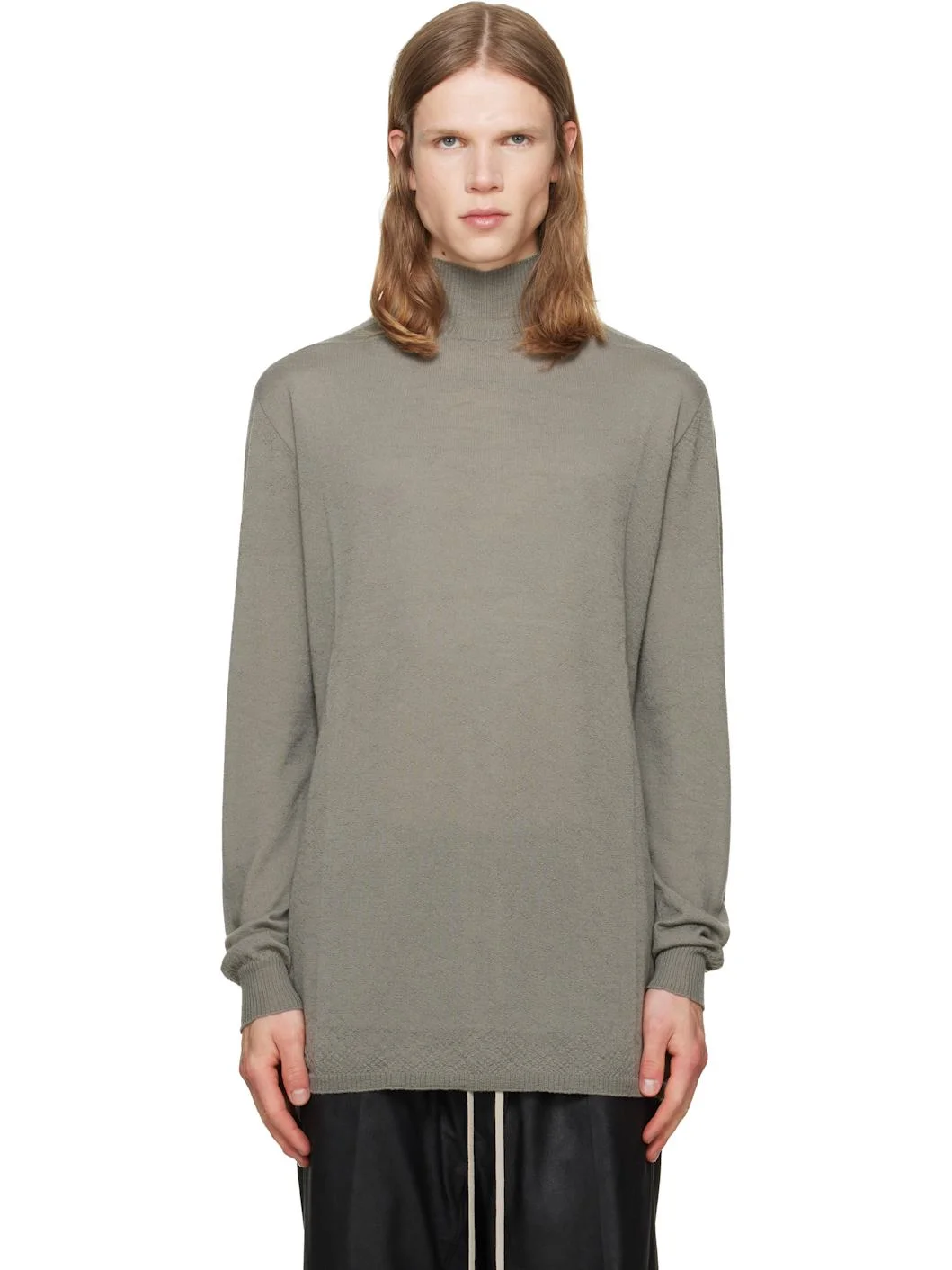 Taupe Tower Oversized Turtleneck - 1