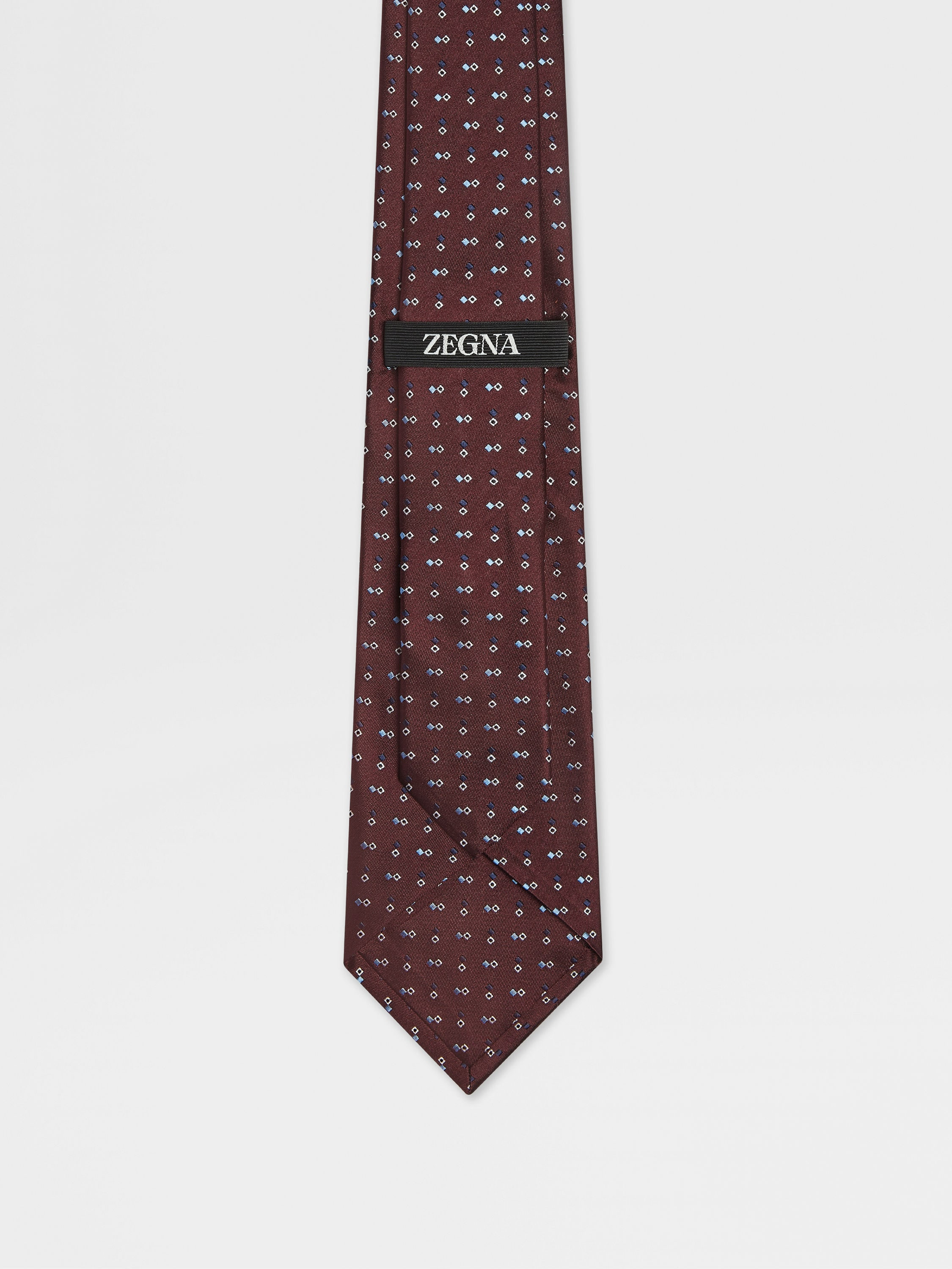 BURGUNDY SILK TIE - 3