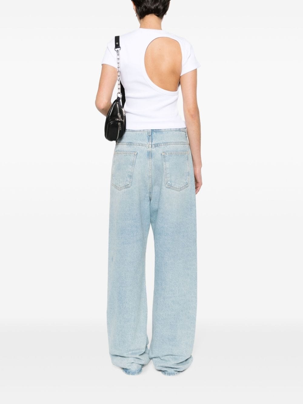 cut-out ribbed T-shirt - 2
