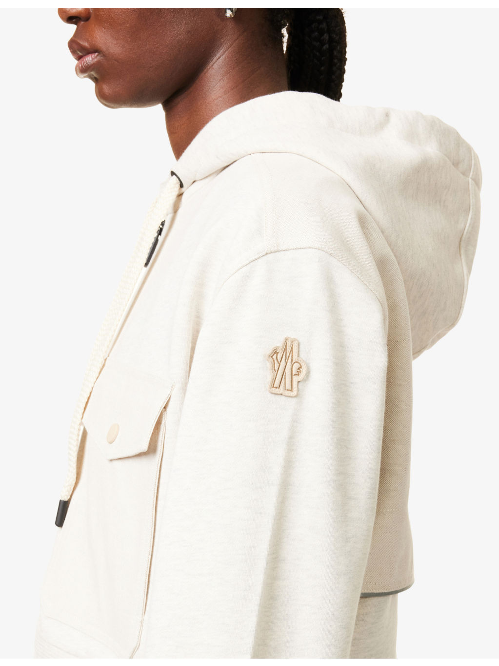 Boxy-fit logo-patch cotton-jersey hoody - 7