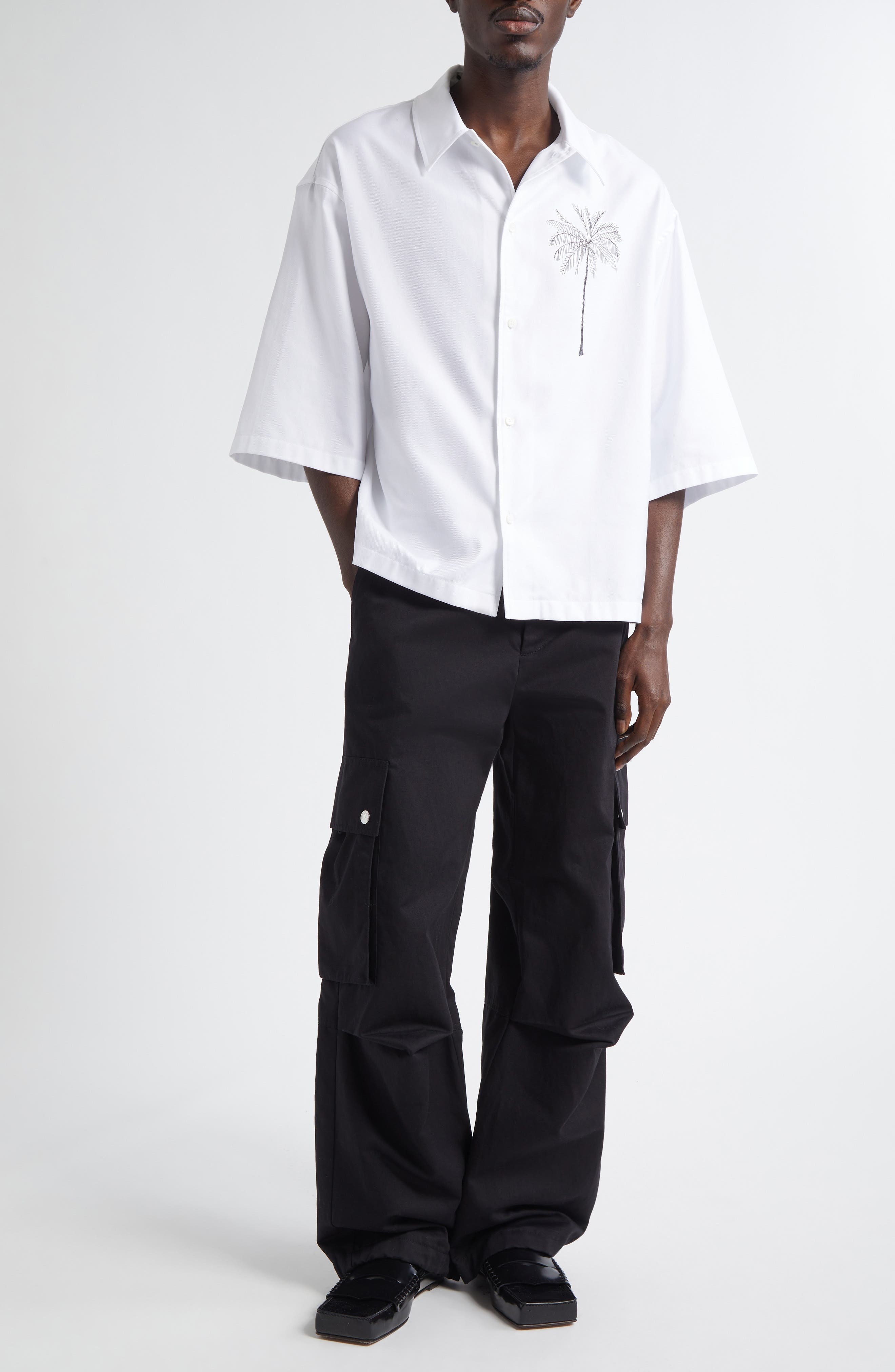 Jacquemus Le Cargo Cotton & Linen Pants in Black at Nordstrom - 2