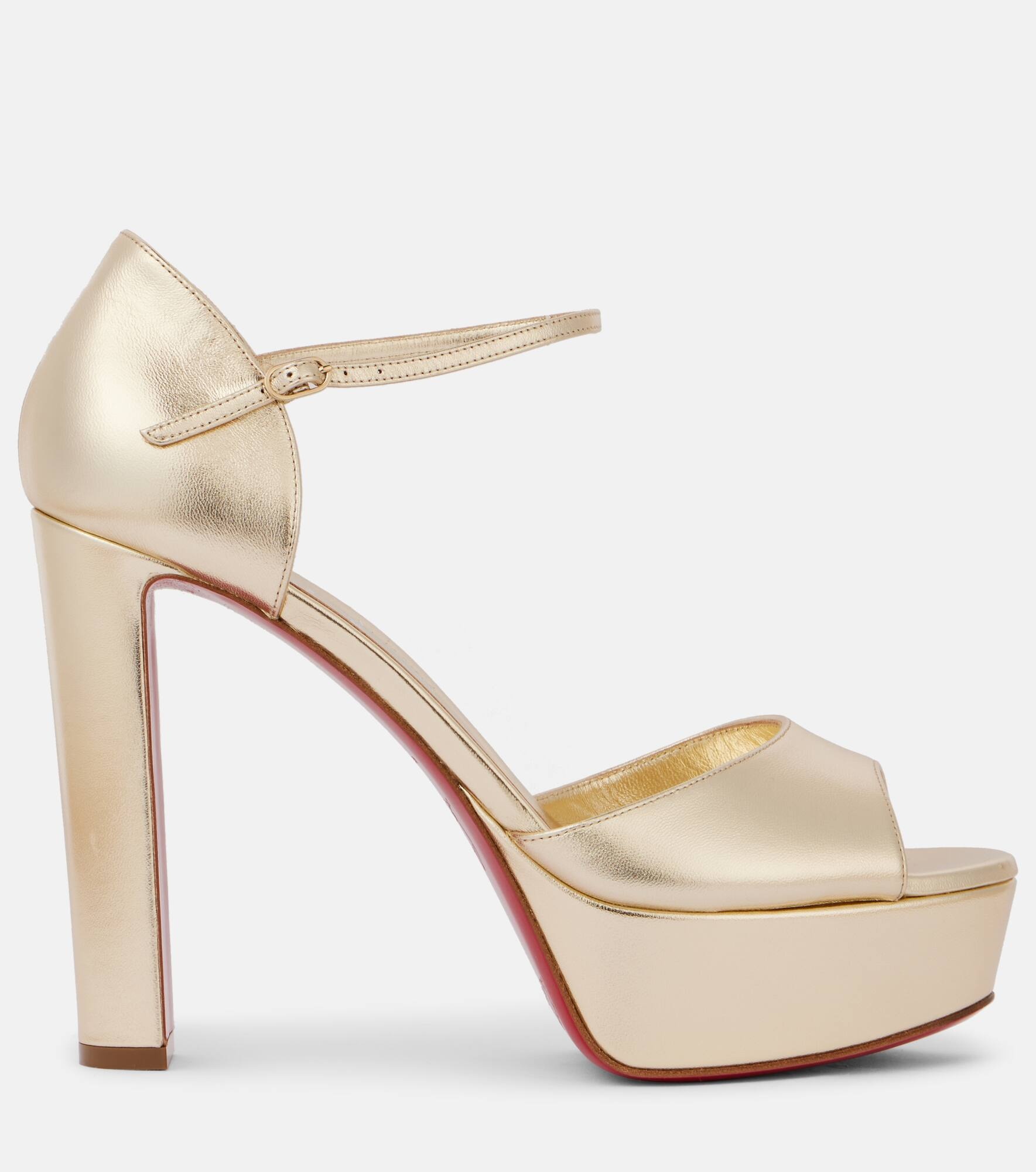 Sandaloo 130 leather peep-toe pumps - 4
