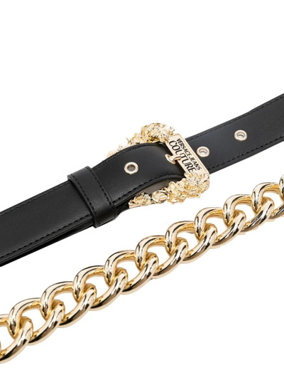 VERSACE JEANS COUTURE chain-link detail logo belt outlook