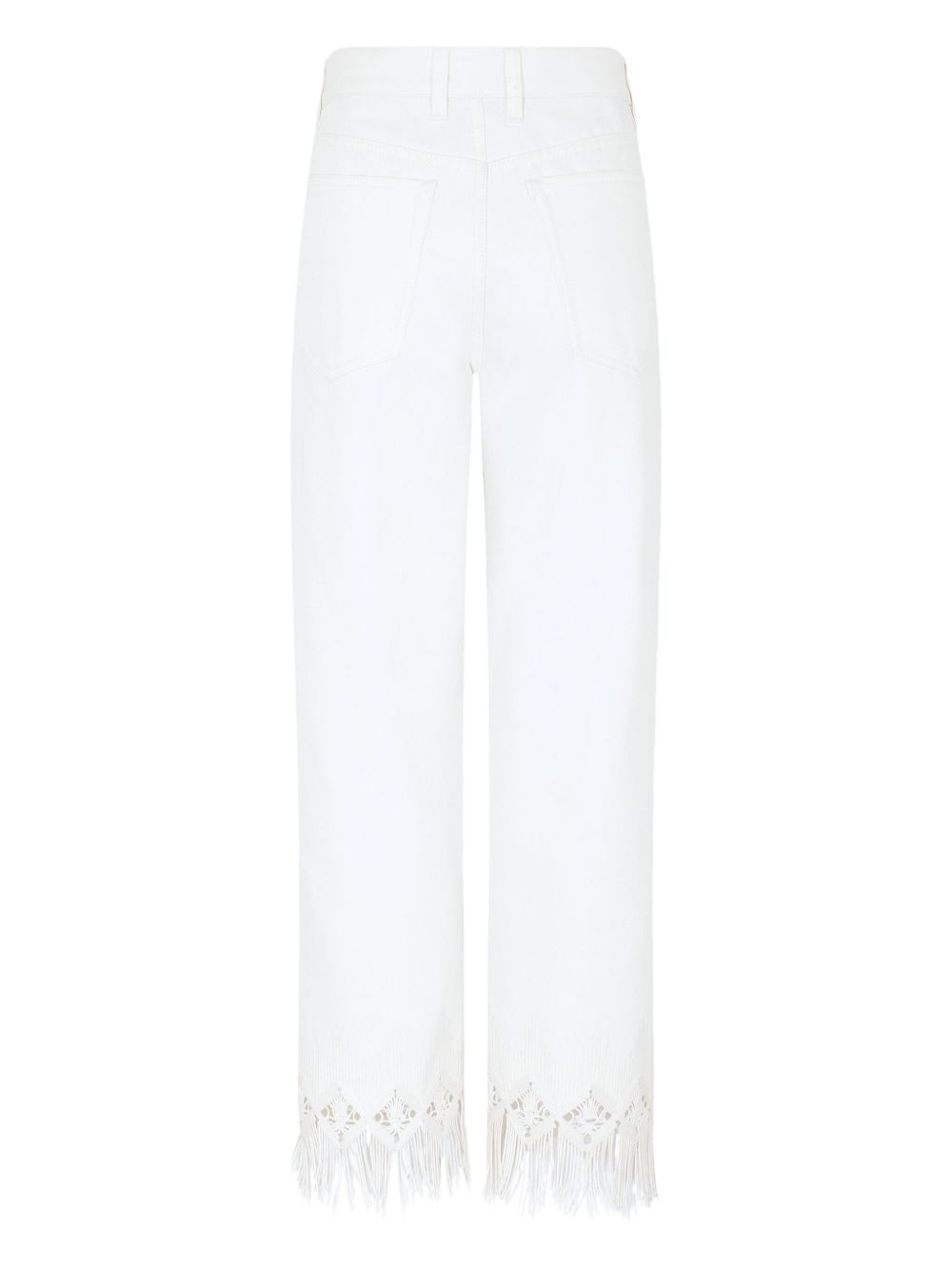 embroidered fringed trousers - 5