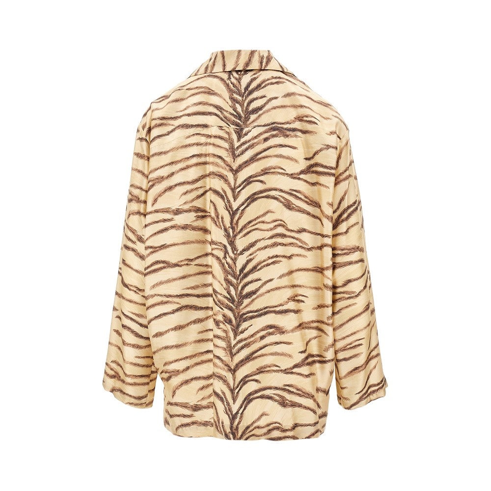 TIGER PRINT ORGANIC SILK SHIRT - 3