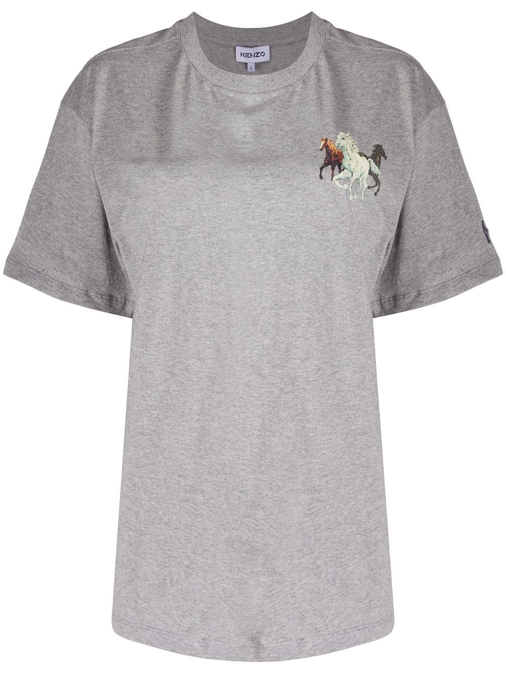 horse-print cotton T-shirt - 1