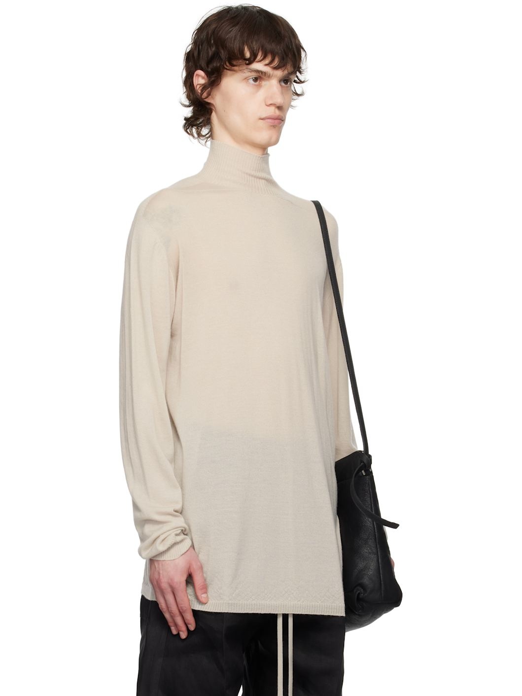 White Hollywood Oversized Turtleneck - 2