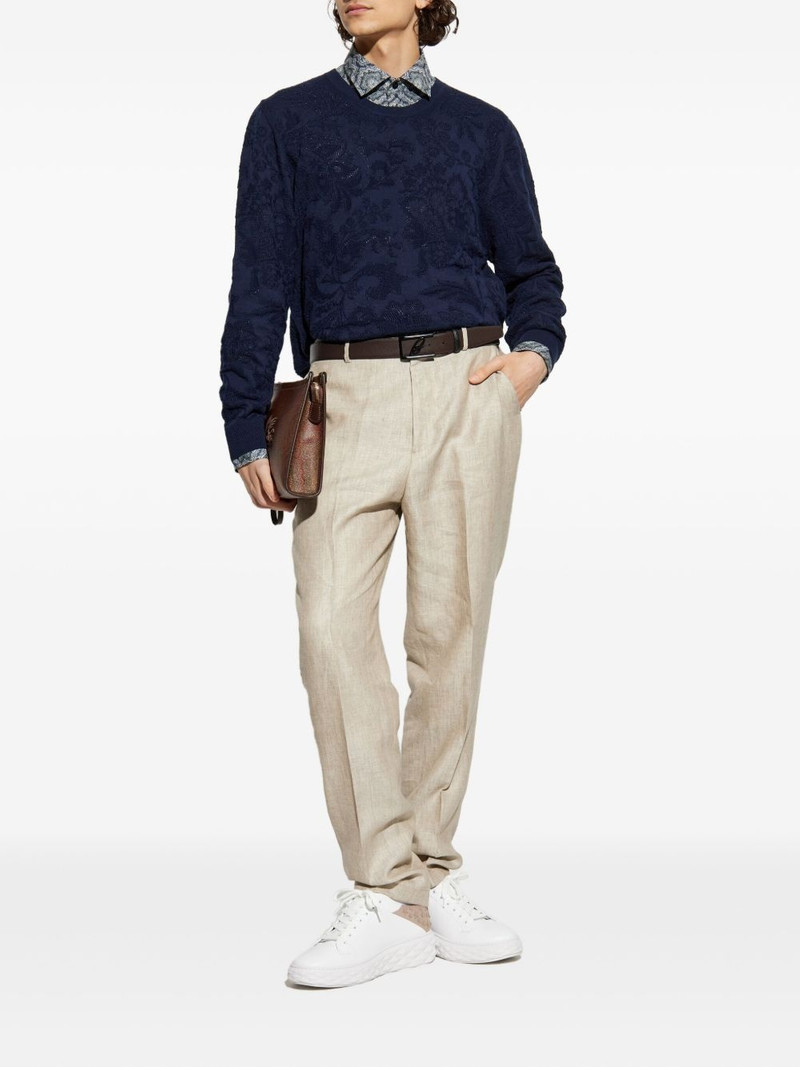Etro floral-embellished sweater outlook