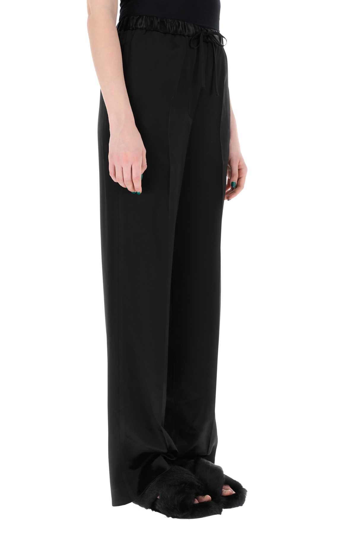Jil Sander Women Black Satin Pant - 3