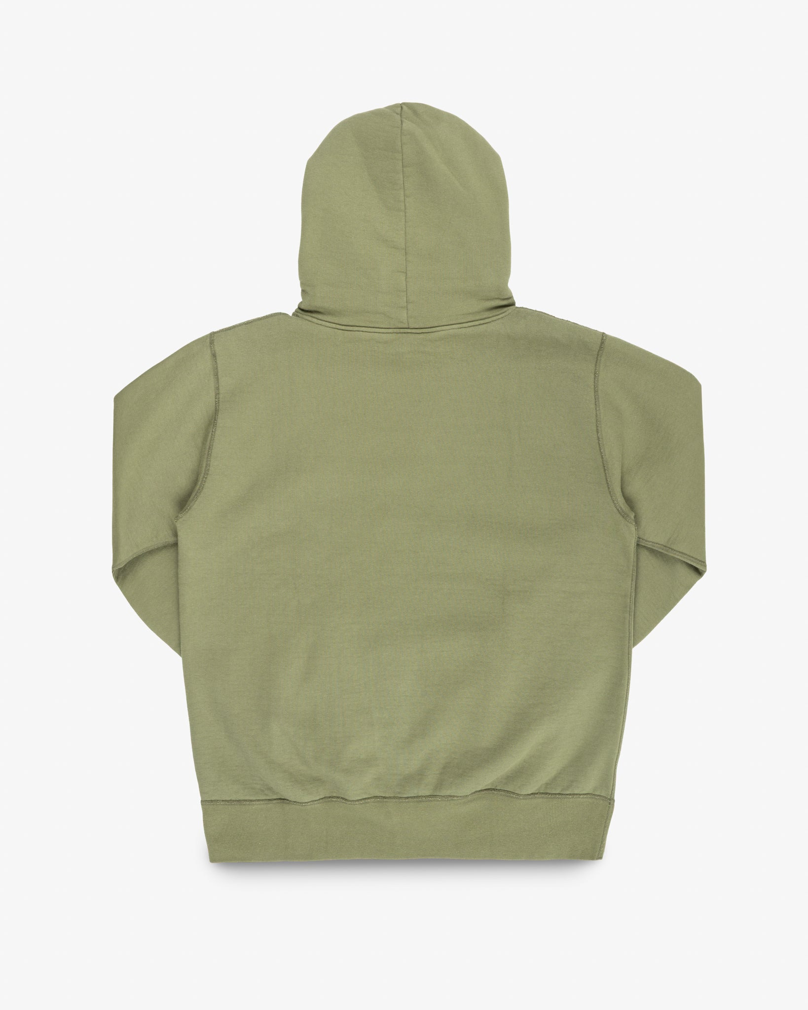 IHSW-49-OLV 14oz Ultra Heavyweight Loopwheel Cotton Hoodie - Olive - 5