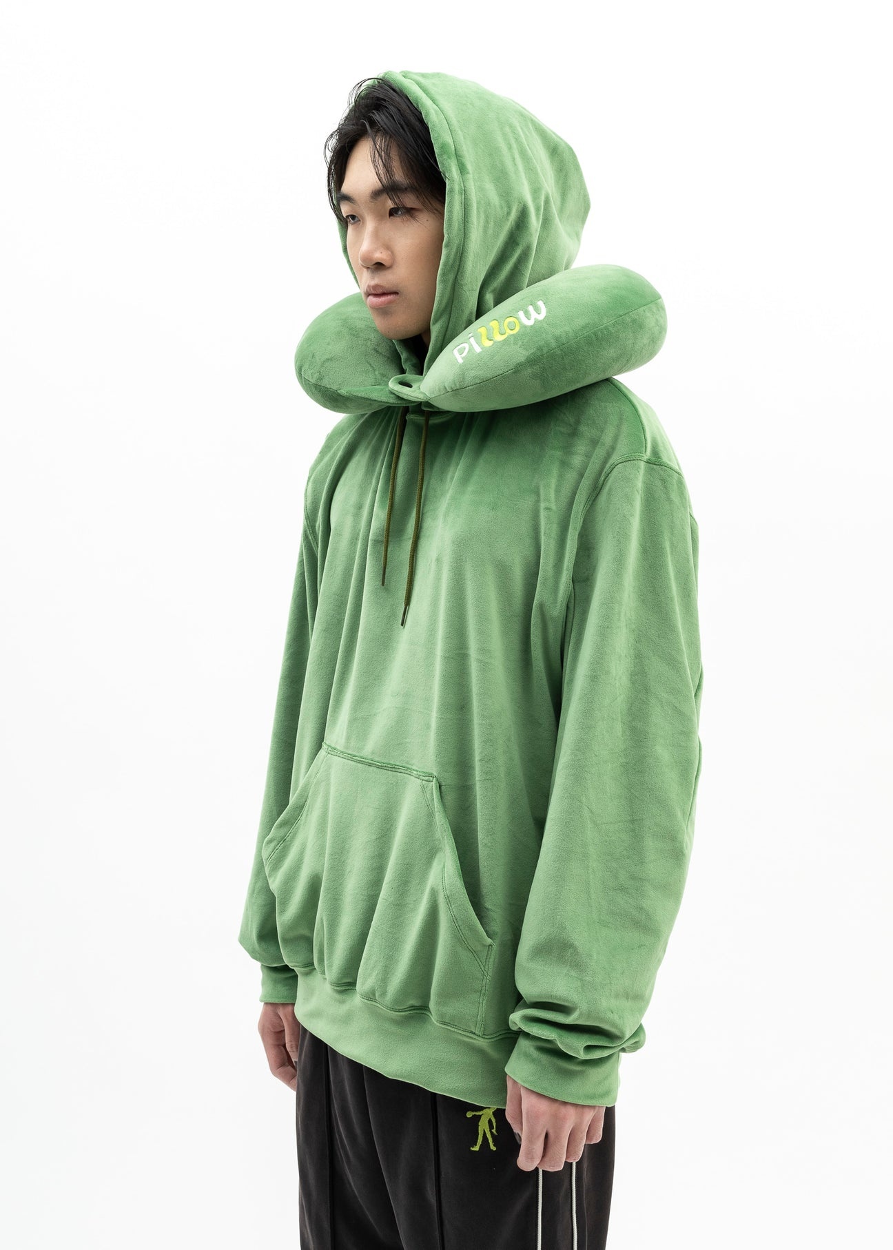 GREEN NECK PILLOW HOODIE - 2