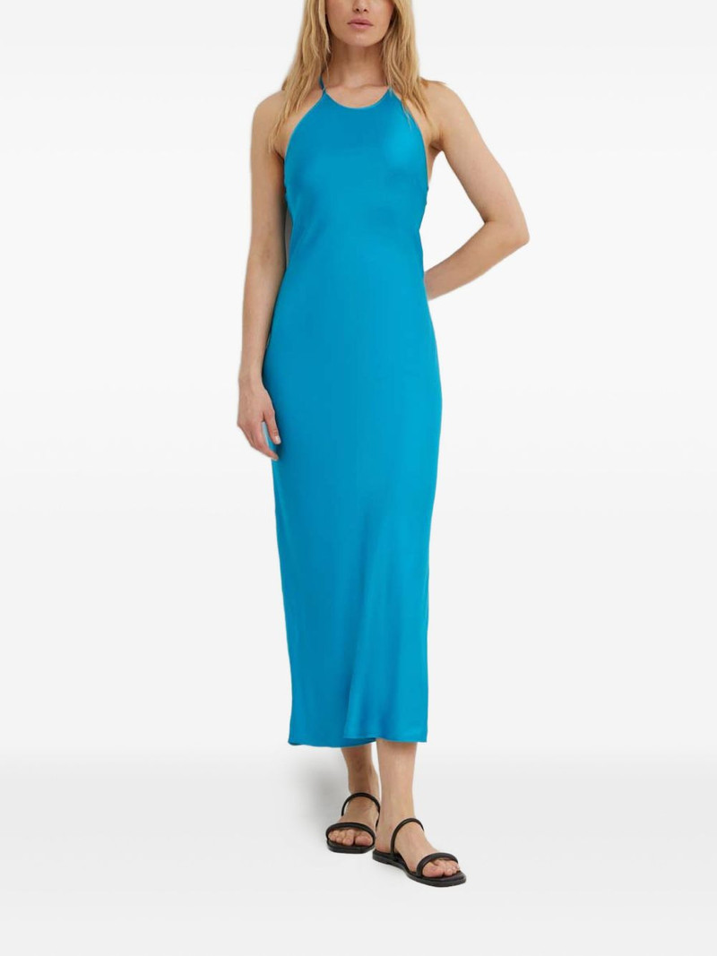 halterneck open-back midi dress 1