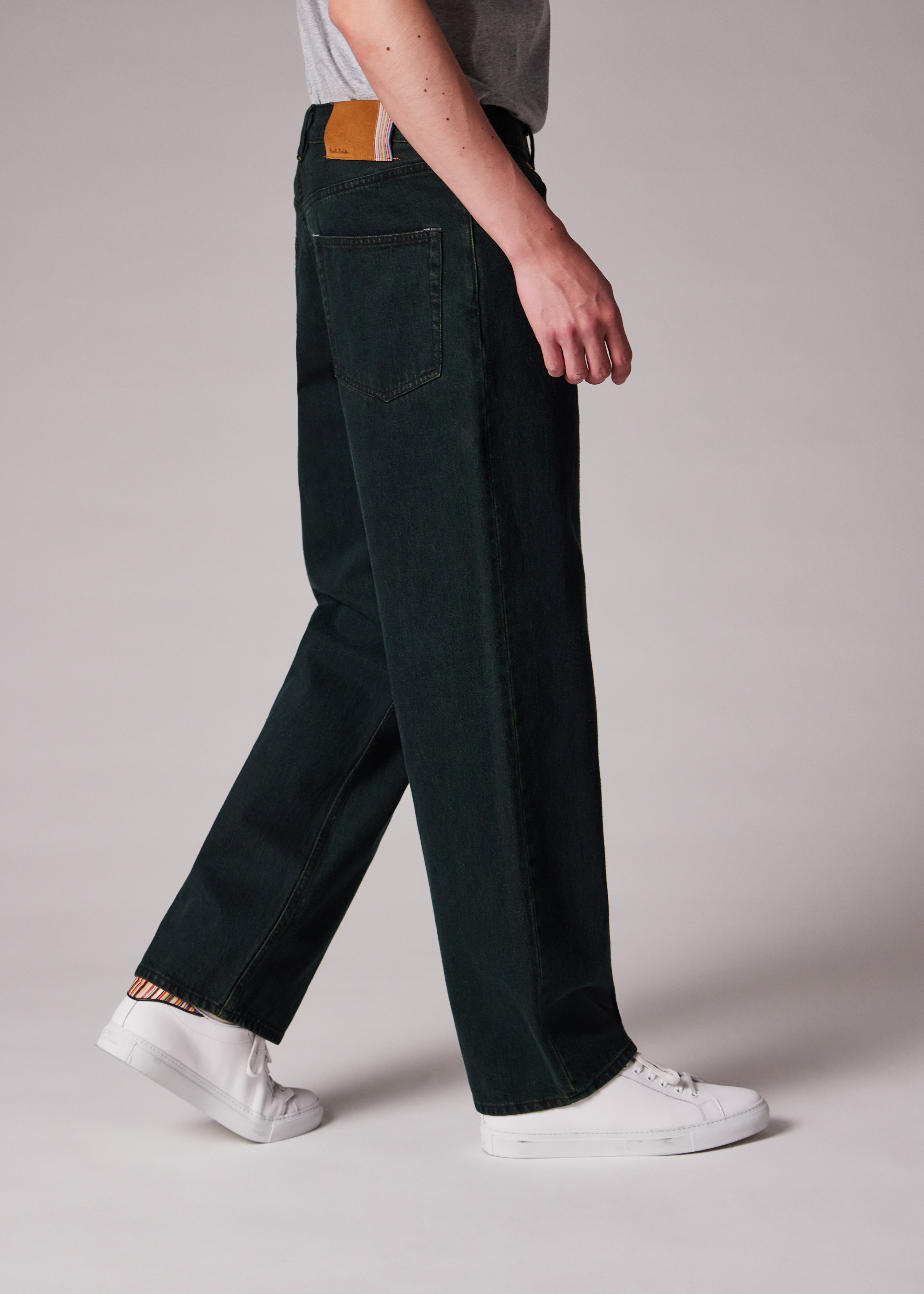 Dark Green Overdyed Jeans - 5