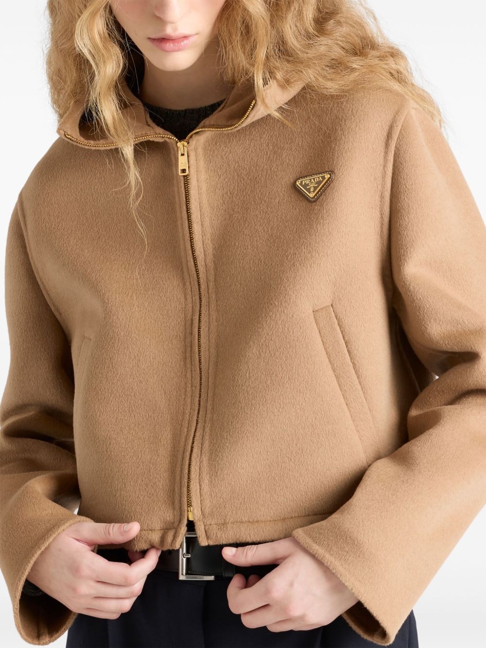 triangle-logo blouson jacket - 4