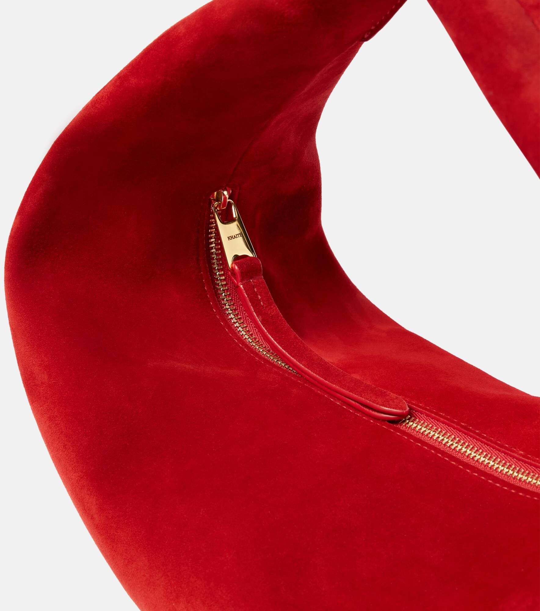 Olivia Medium suede shoulder bag - 6