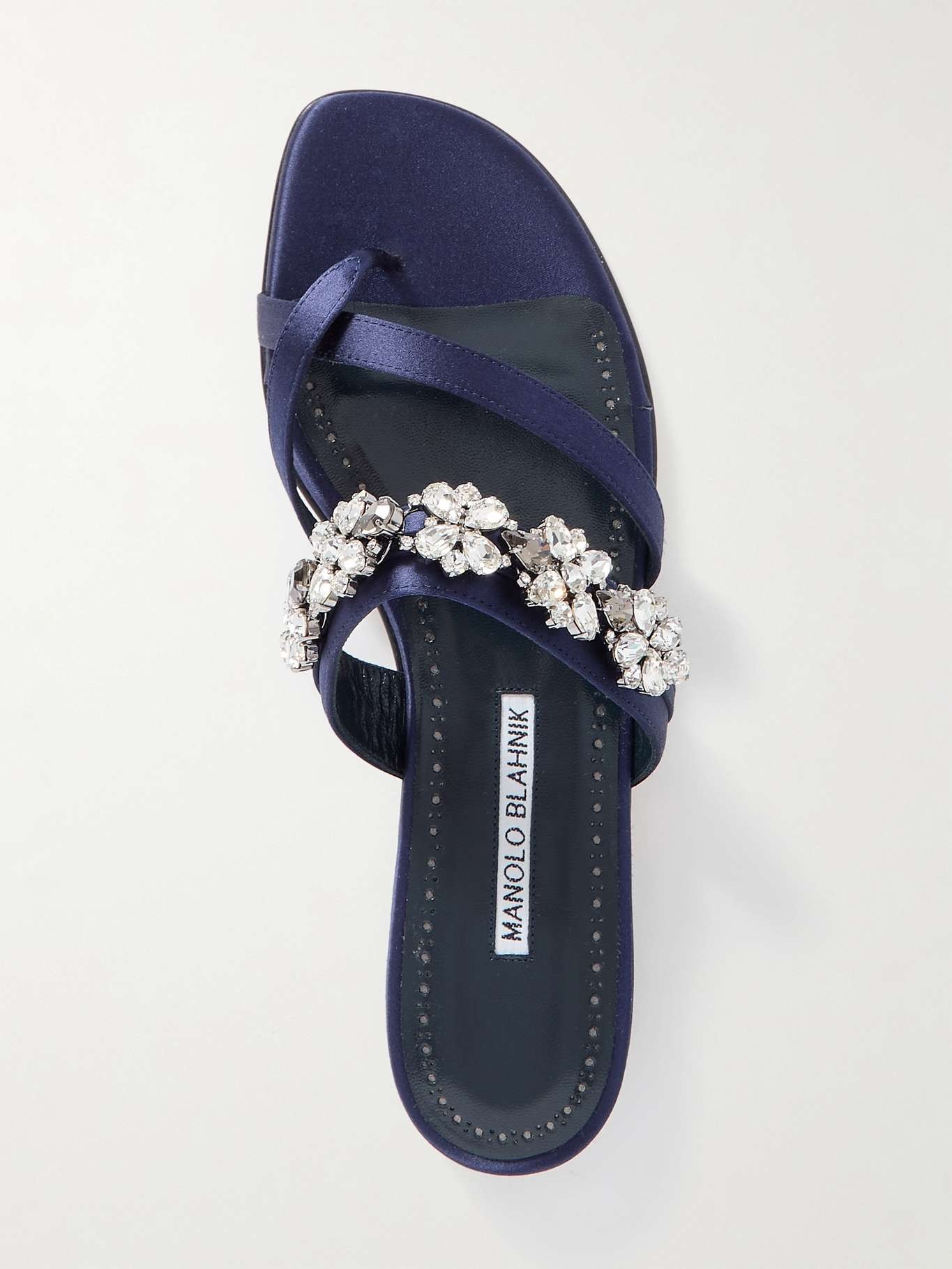 Perlusa crystal-embellished satin sandals - 5