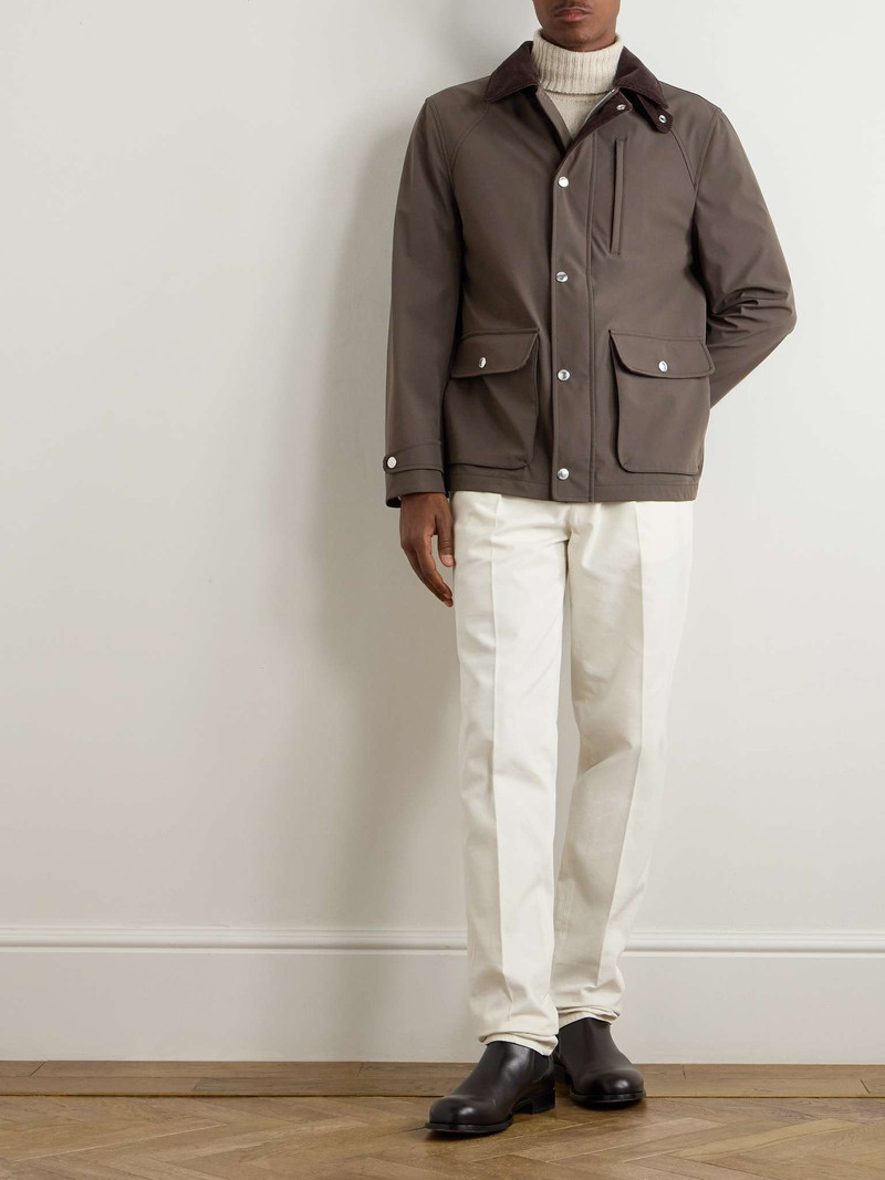 Brunello Cucinelli Cotton-Blend Corduroy-Trimmed Shell Field Jacket outlook