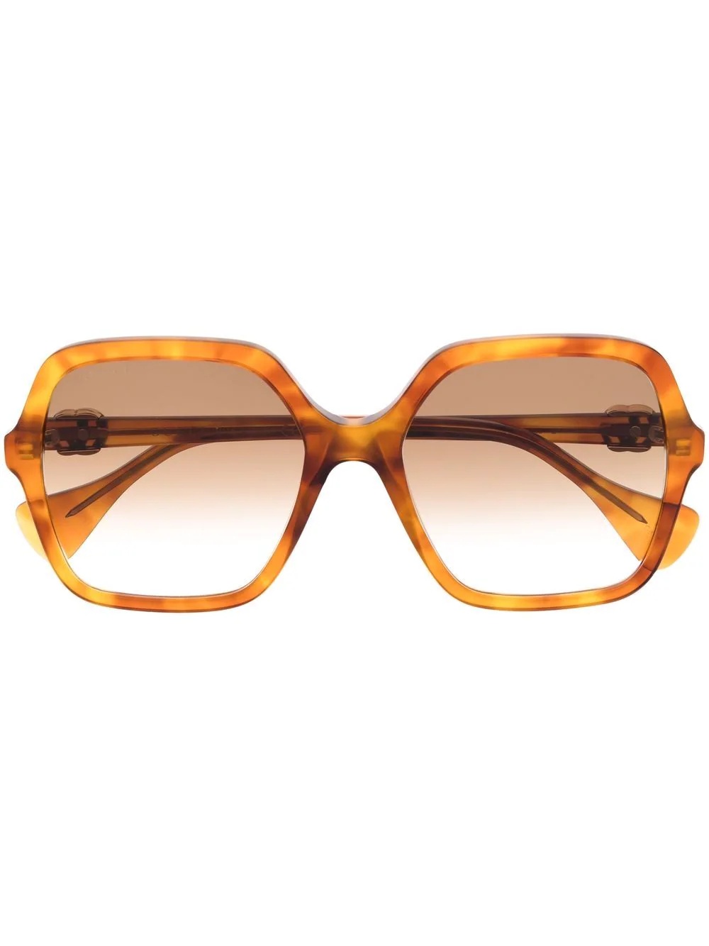 tortoiseshell-effect square sunglasses - 1