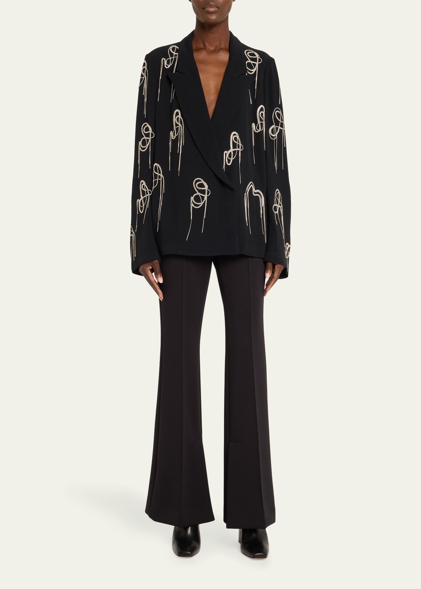 Caplana Crystal Chain Blazer - 2