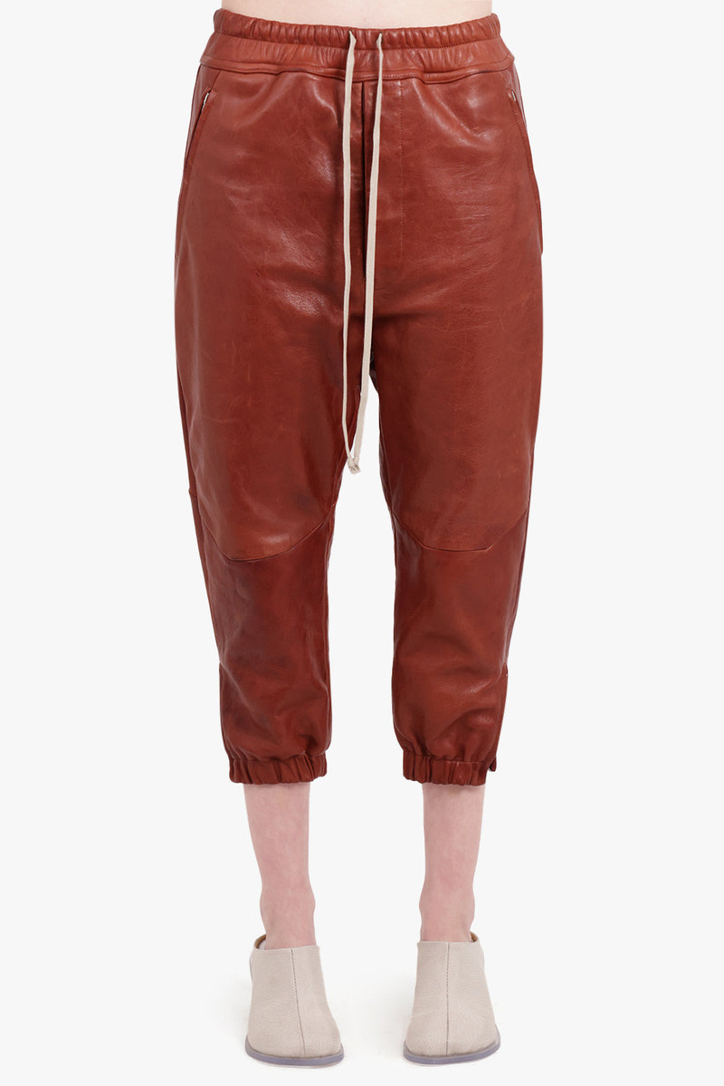 Rick Owens CROPPED TRACK PANT |  HENNA outlook