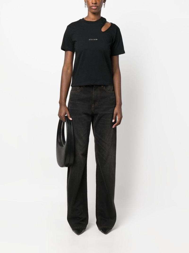 OTTOLINGER cut-out detail organic cotton T-shirt outlook