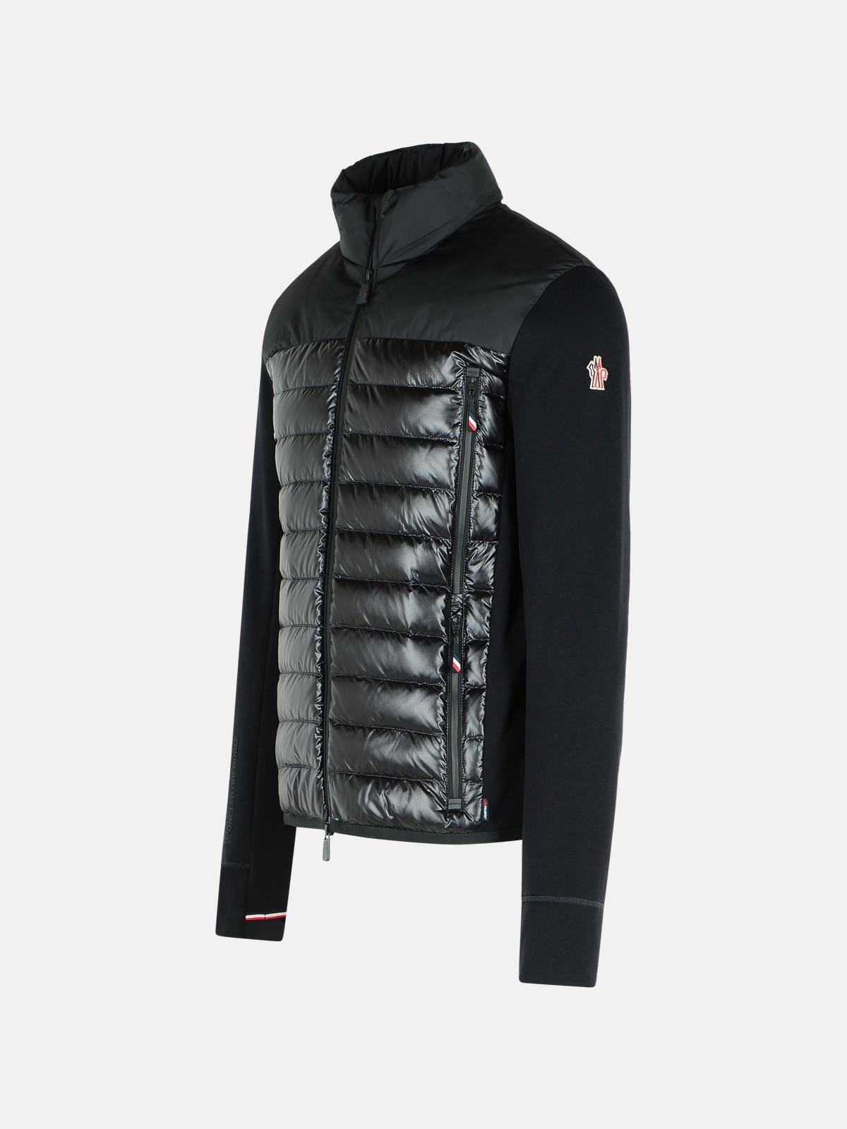 BLACK POLYESTER BLEND PADDED SWEATSHIRT - 2