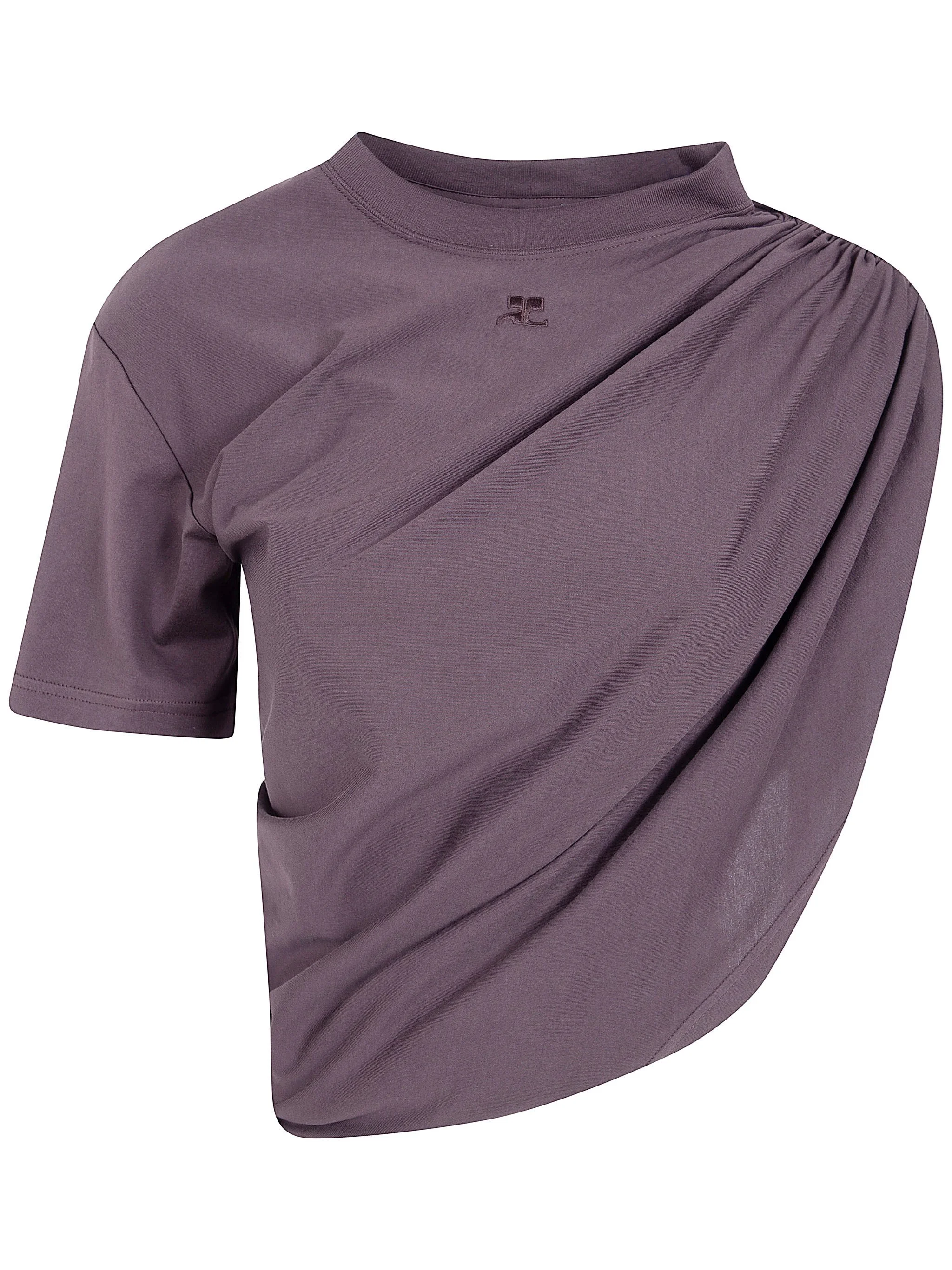 Asymmetrical Twist T-Shirt - 1