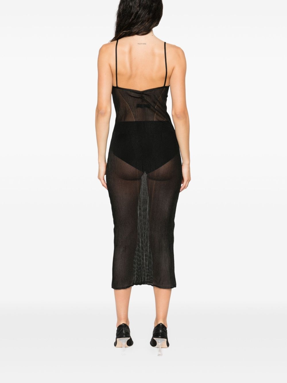 ribbed-knit midi dress - 4