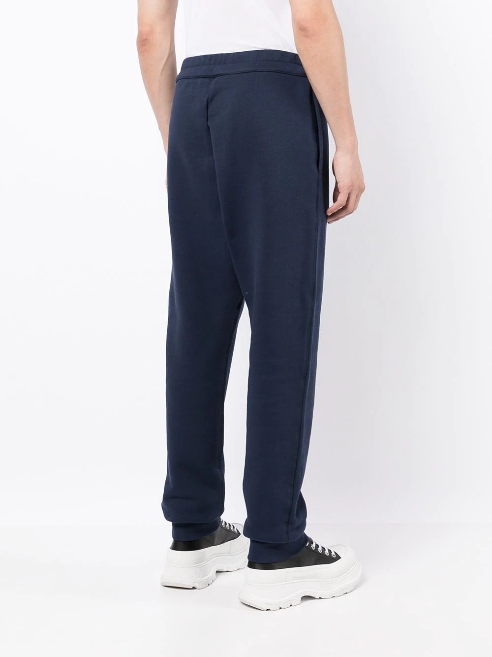 drawstring cotton track pants - 4