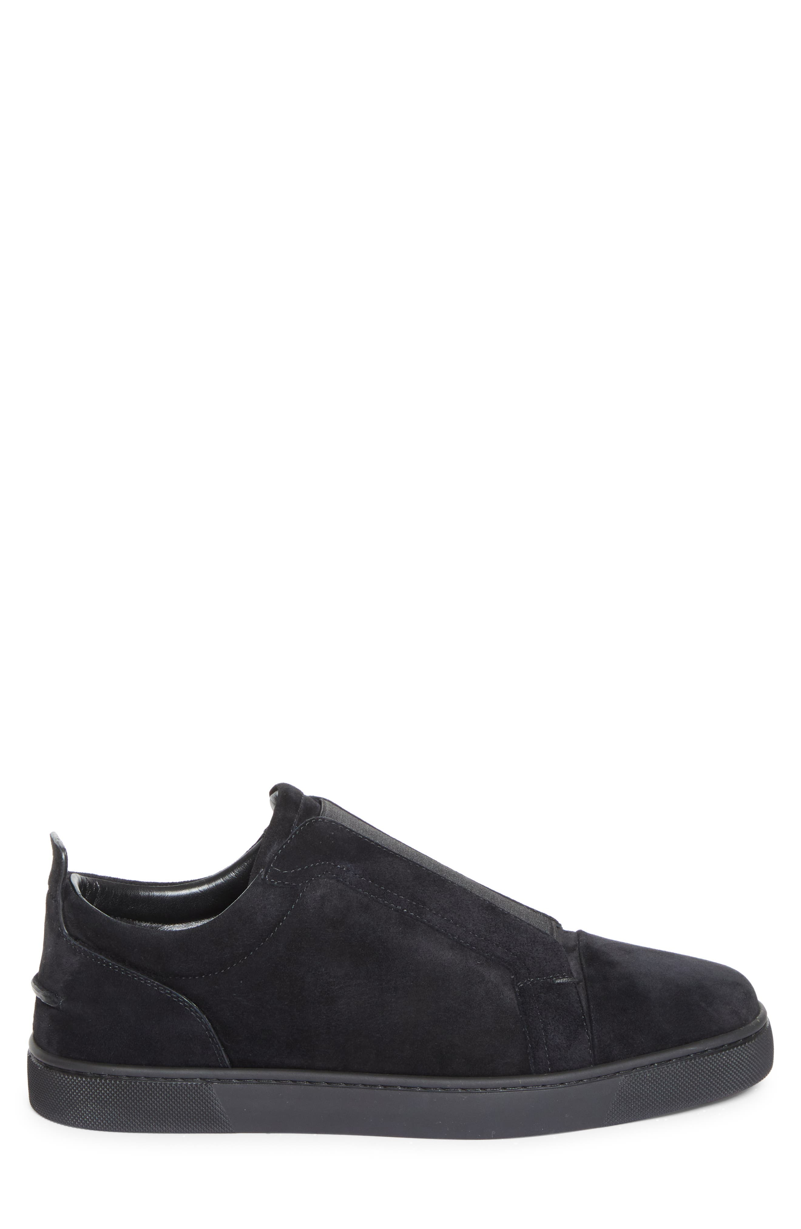 Christian Louboutin Louis Flat Low Top Sneaker in Black at Nordstrom - 3