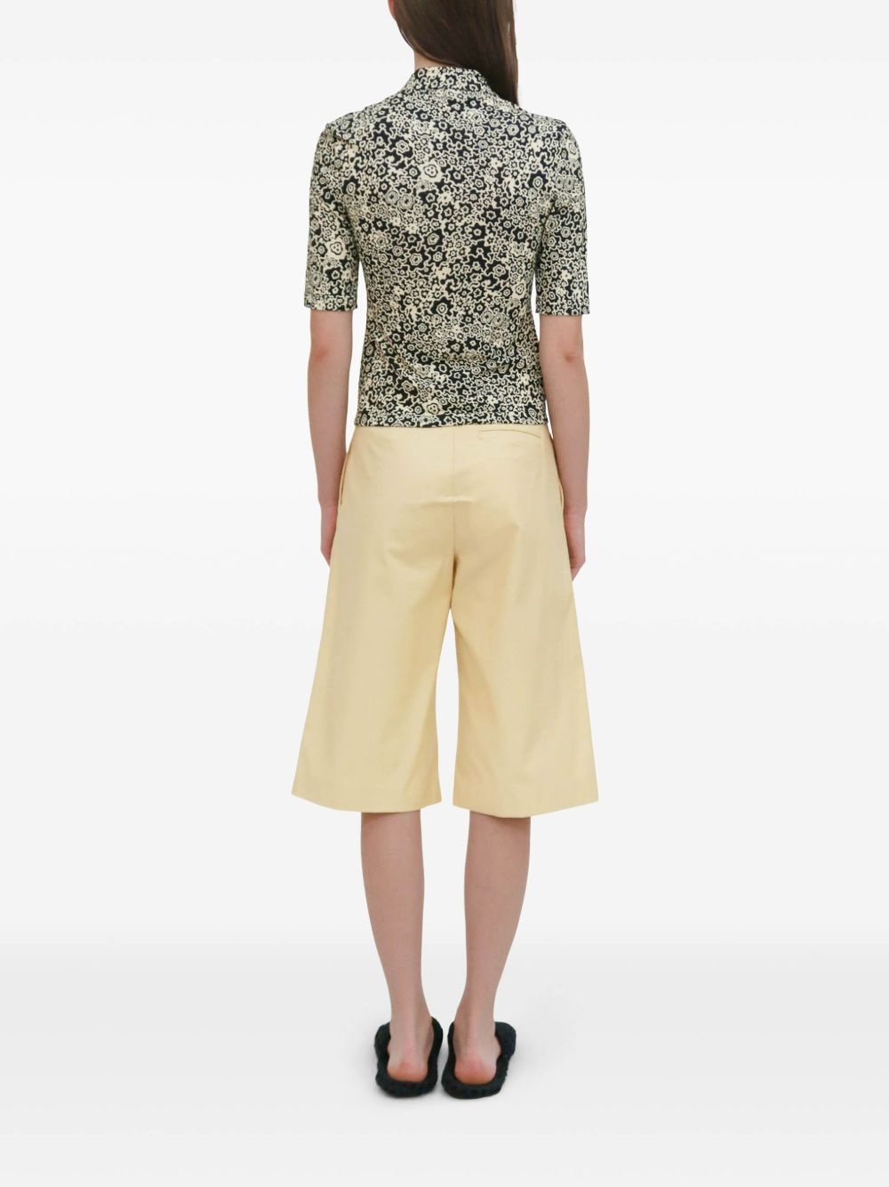 floral-print polo top - 5