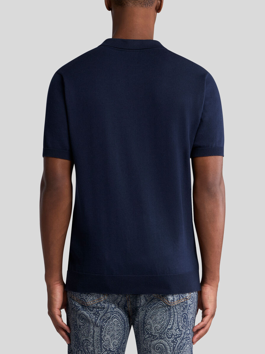 TEXTURED KNIT POLO SHIRT - 5