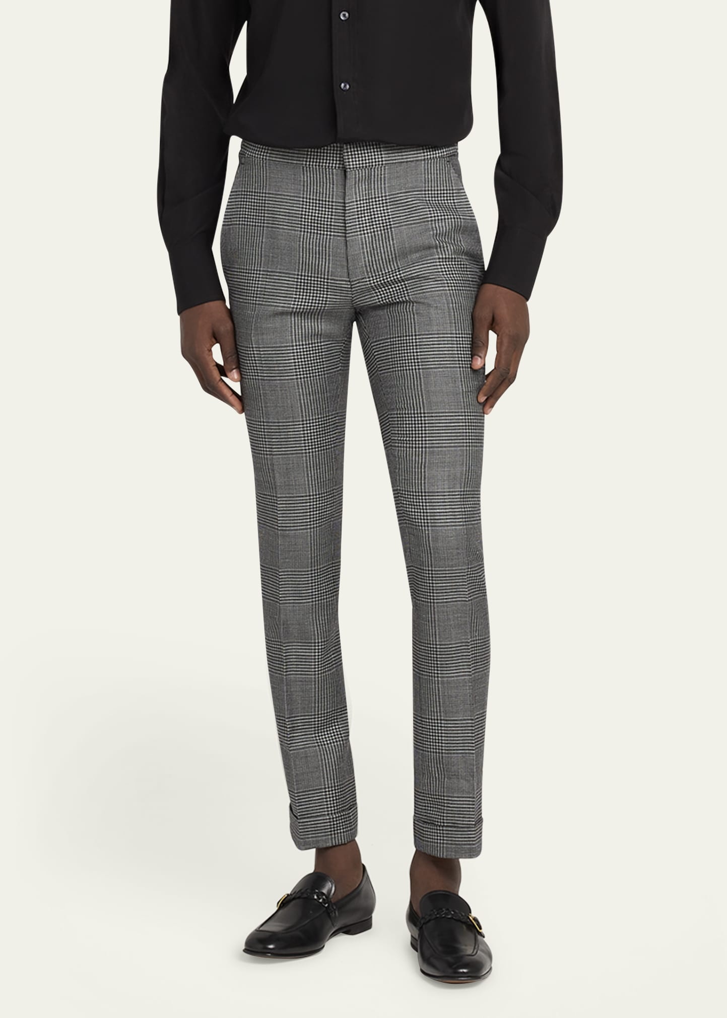 Men's Dyllan Wool Check Trousers - 4
