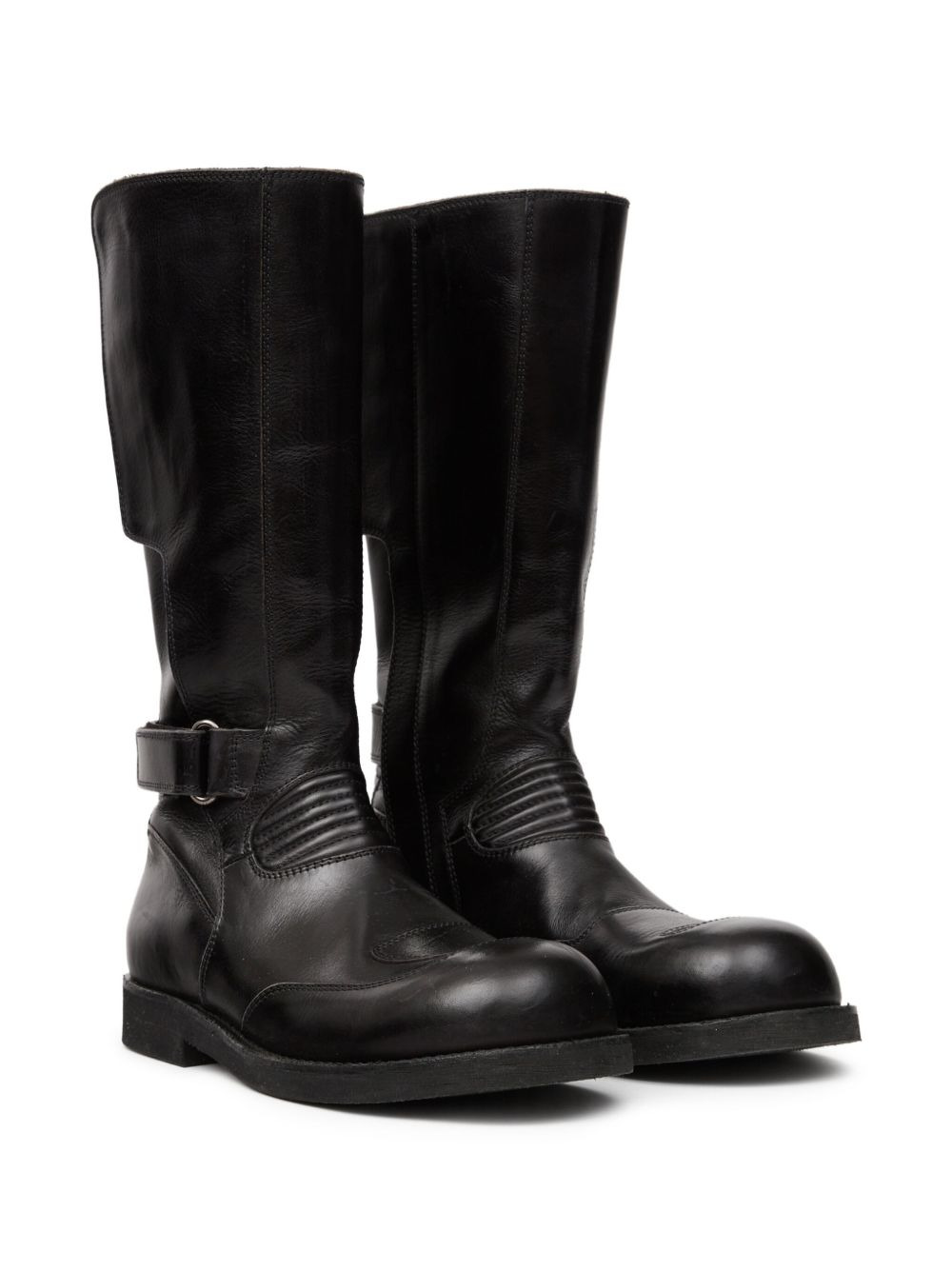 leather biker boots - 2