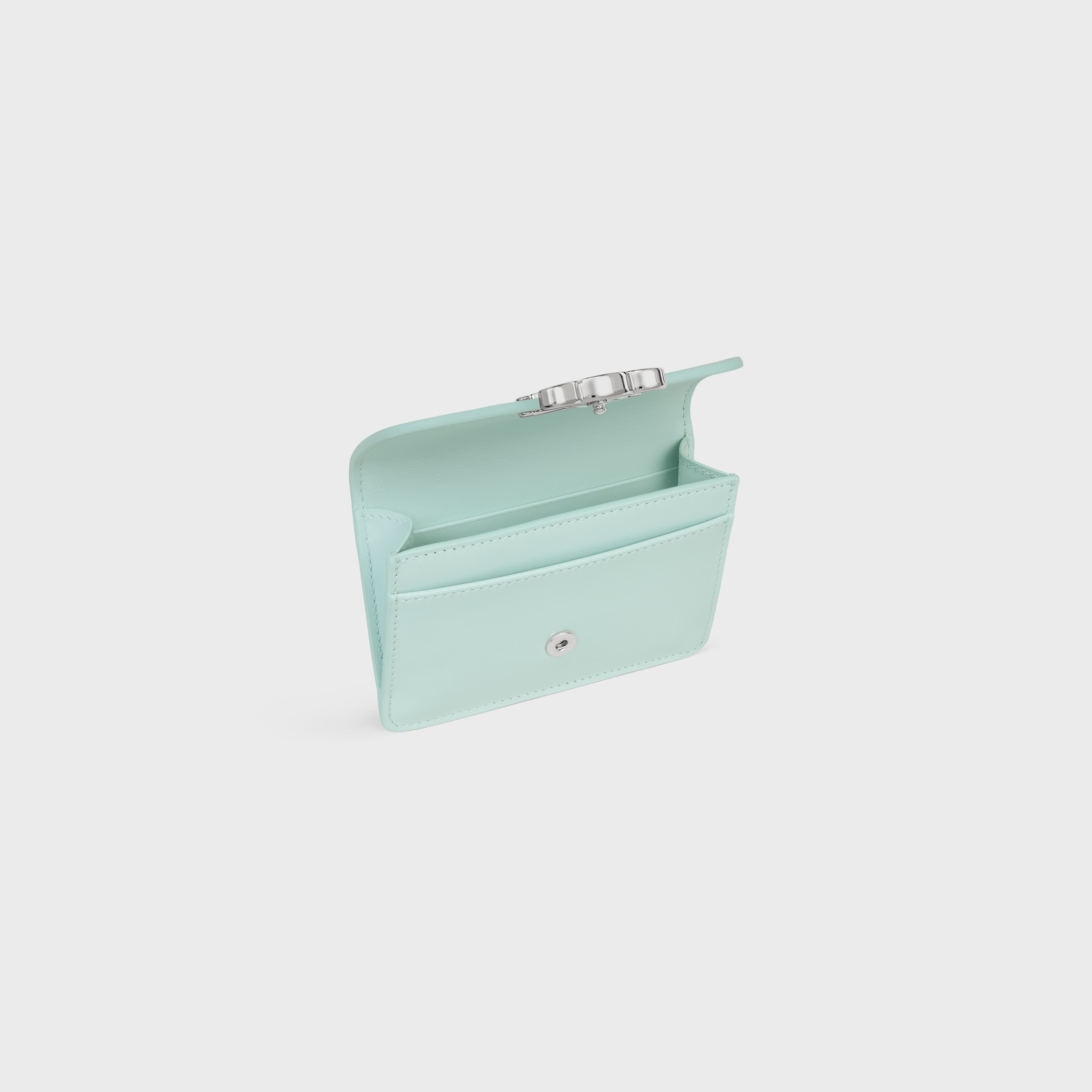 CARD HOLDER WITH FLAP TRIOMPHE IN Shiny calfskin - 4