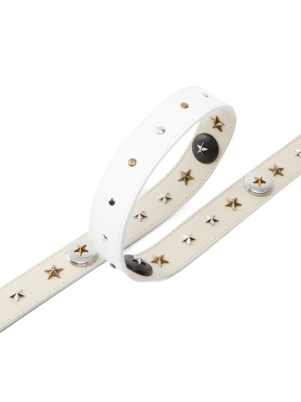 star-studded leather belt - 2