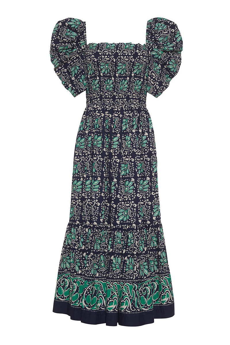 Moulin Dress A Smocked Silhouette Adorned In A Bohemian Print 1