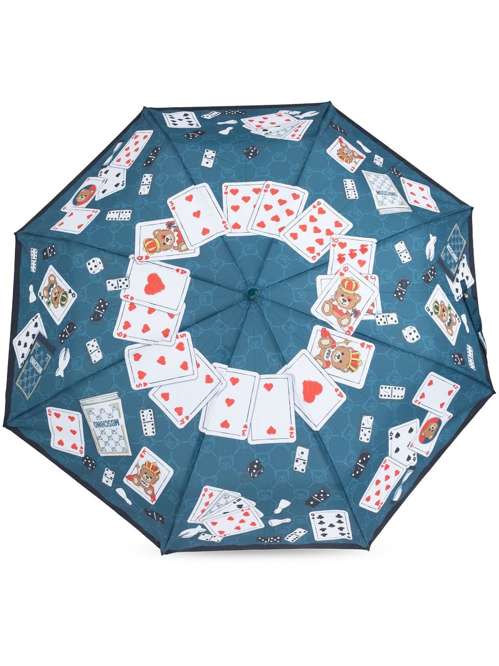 playing cards-print compact umbrella - 1