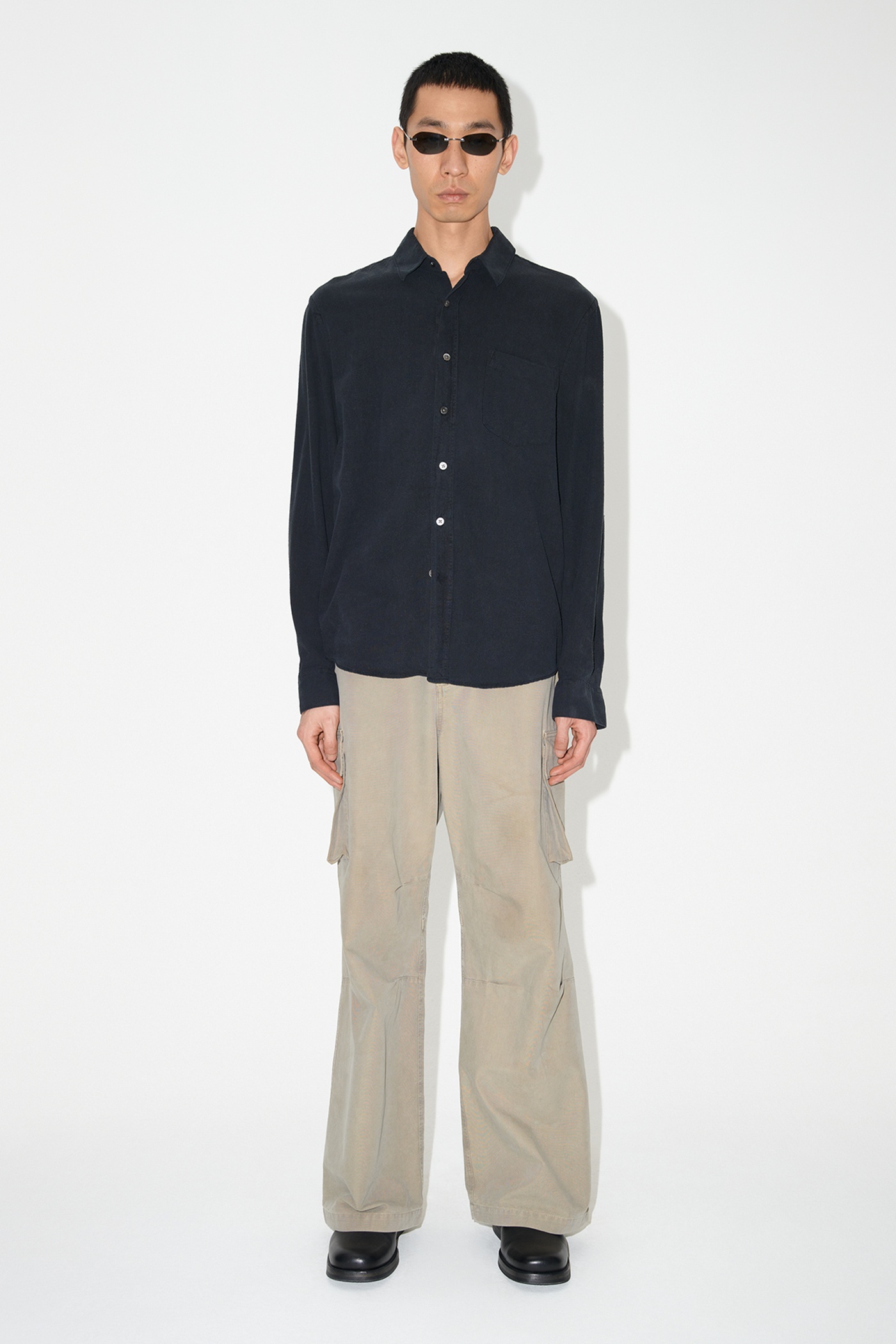 Classic Shirt Black Silk - 5