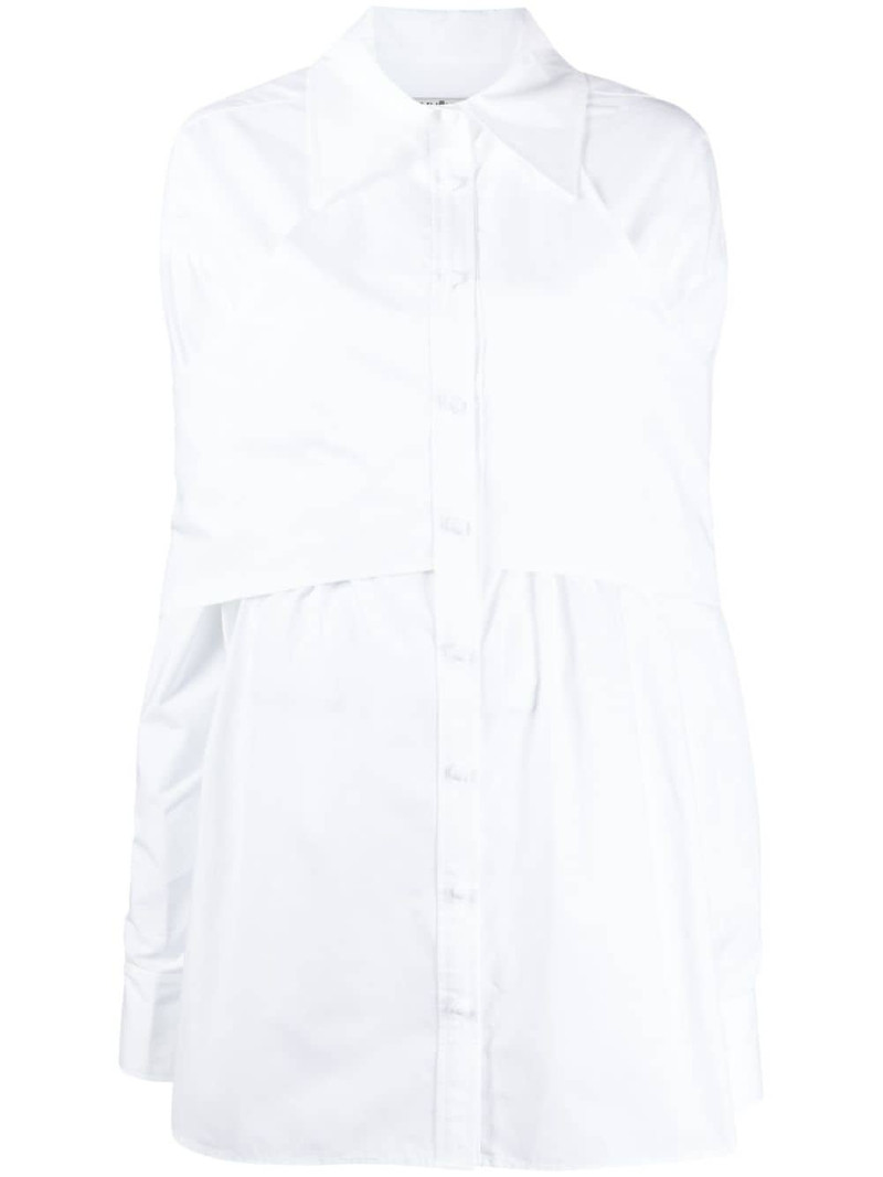 rear-tie cotton shirt dress 1