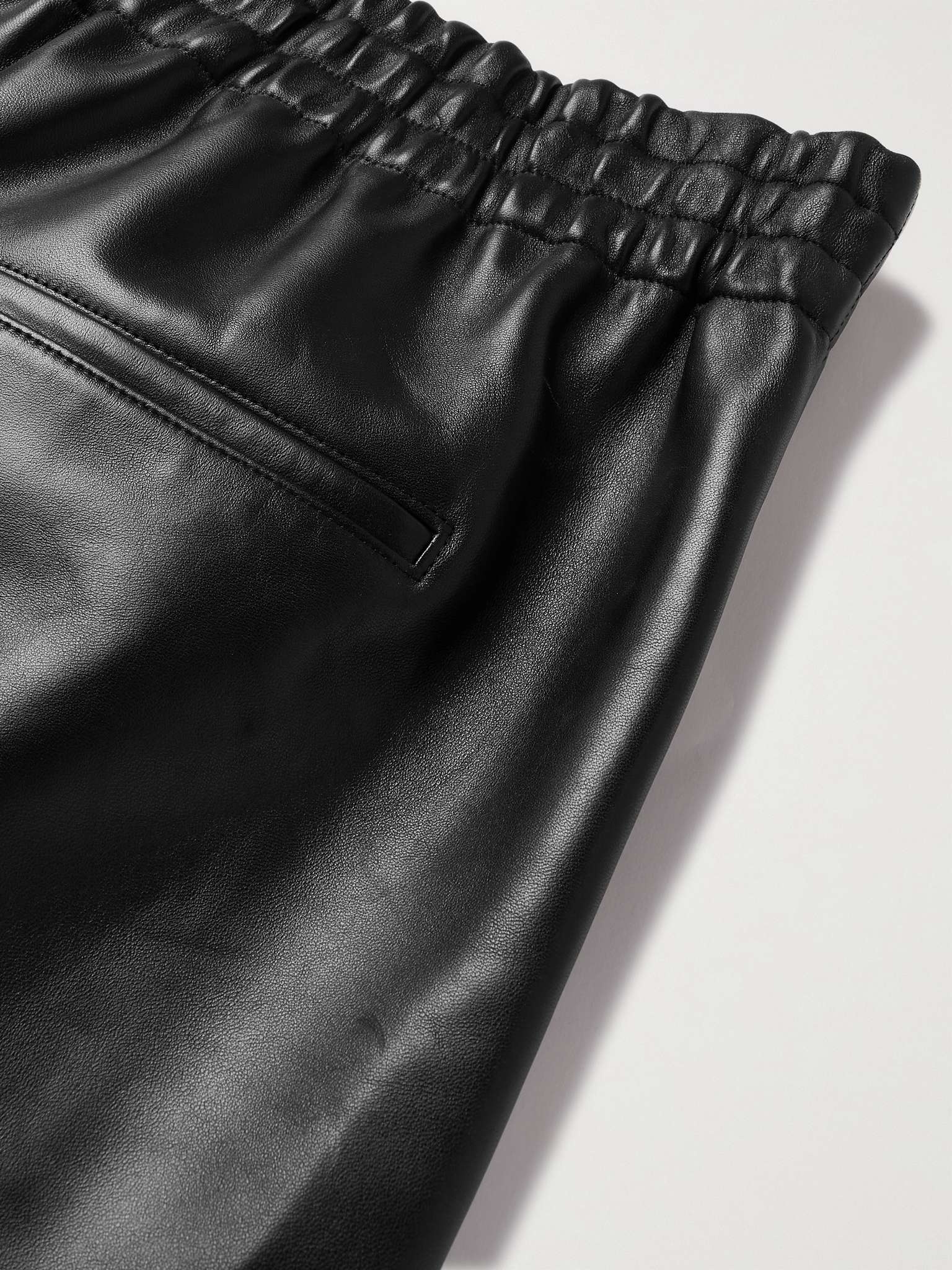 Wide-Leg Leather Shorts - 5