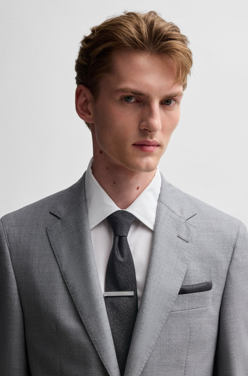 BOSS SILK-BLEND TIE WITH METALIZED FIBERS outlook