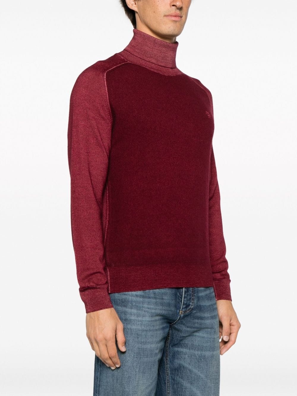 Pegaso-embroidered roll-neck jumper - 3