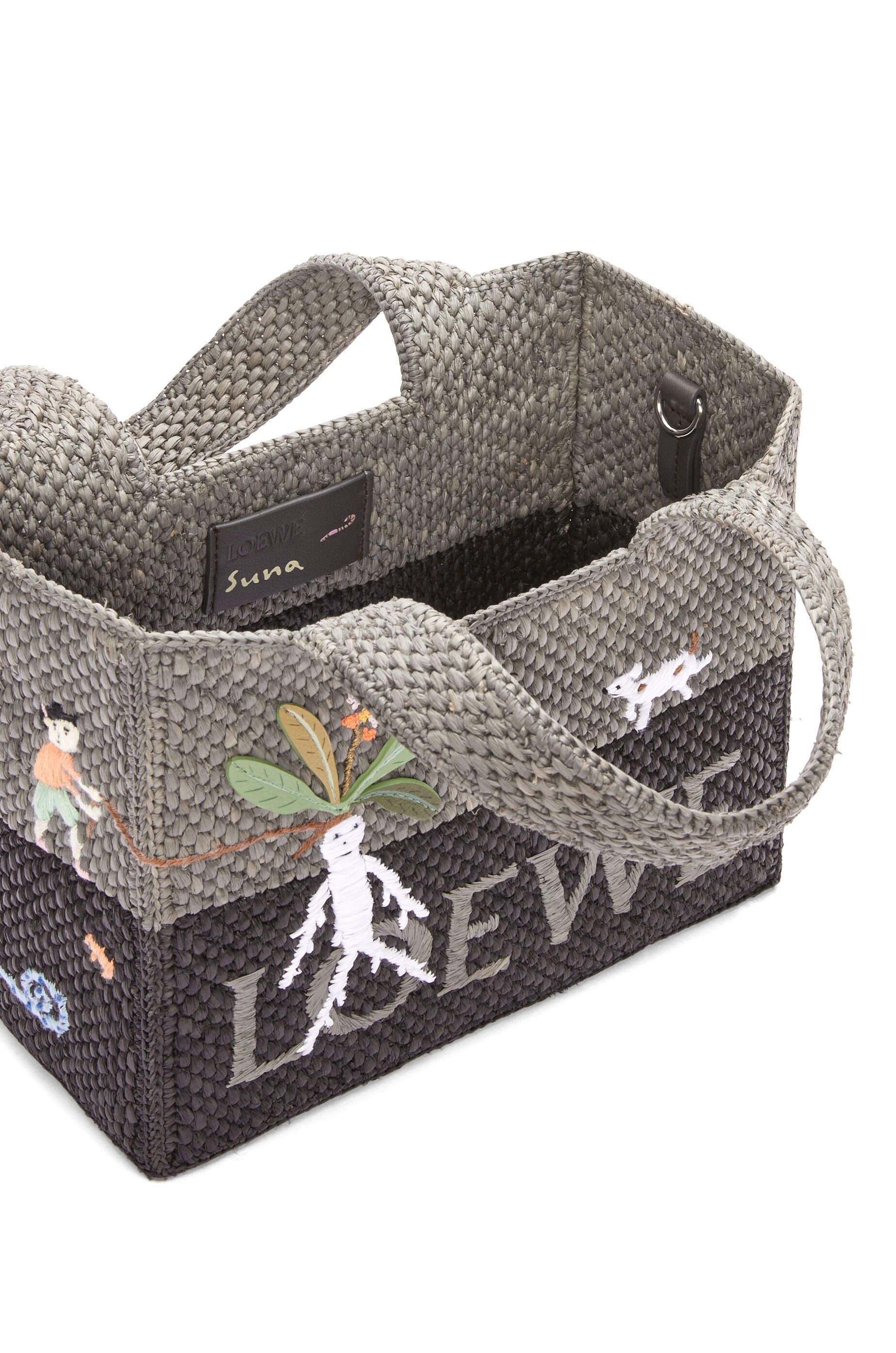 Mandragora small LOEWE Font tote in raffia - 8