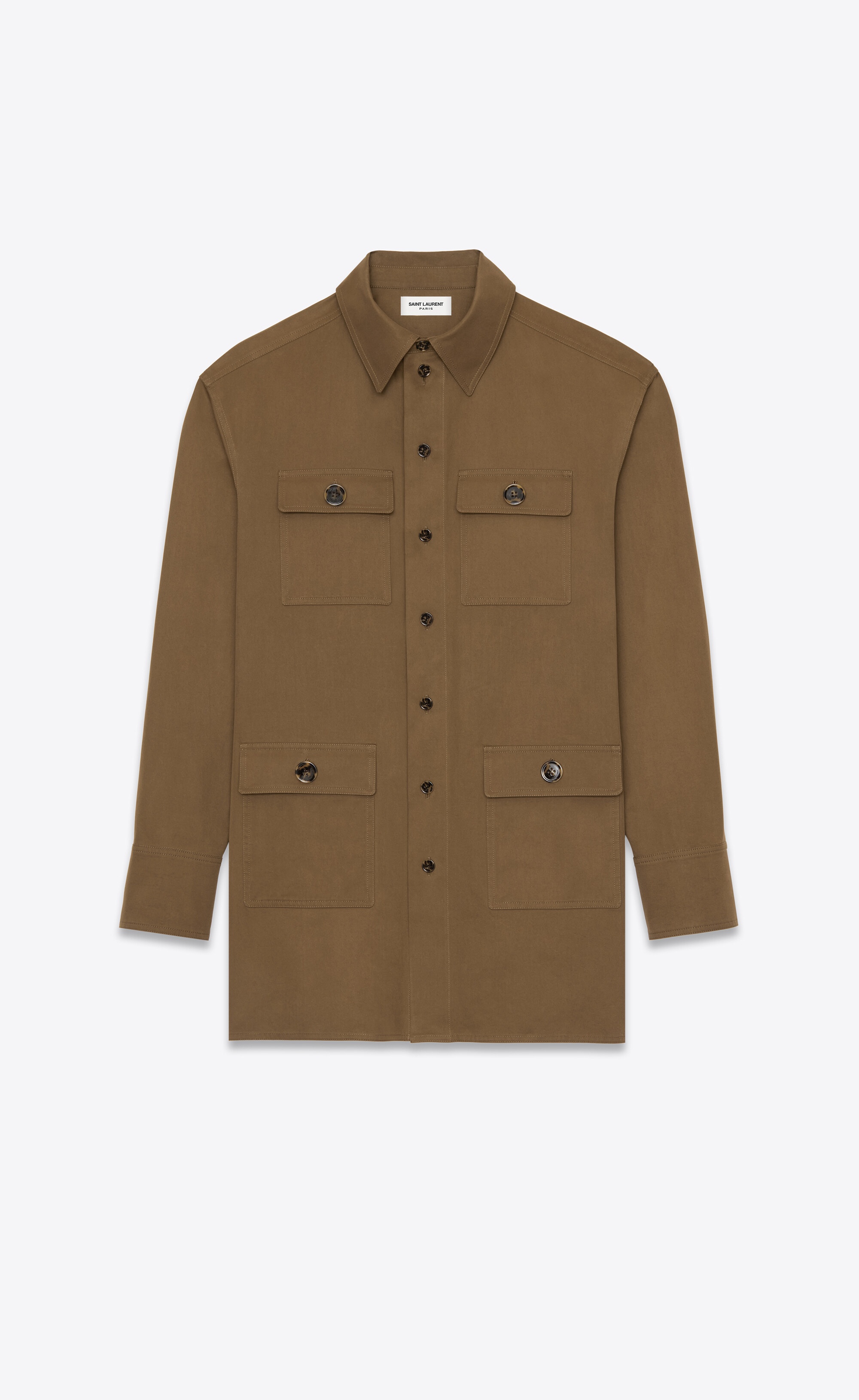 saharienne shirt in cotton twill - 3